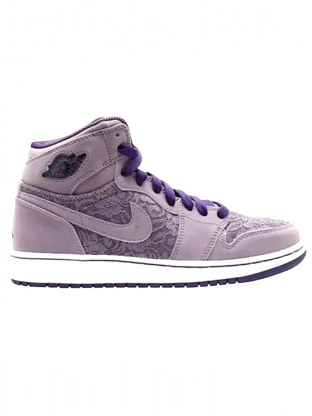 Air Jordan 1 Retro (GS) ‘Daybreak’ Nike Purple Lace Suede High-Top Sneakers 7Y